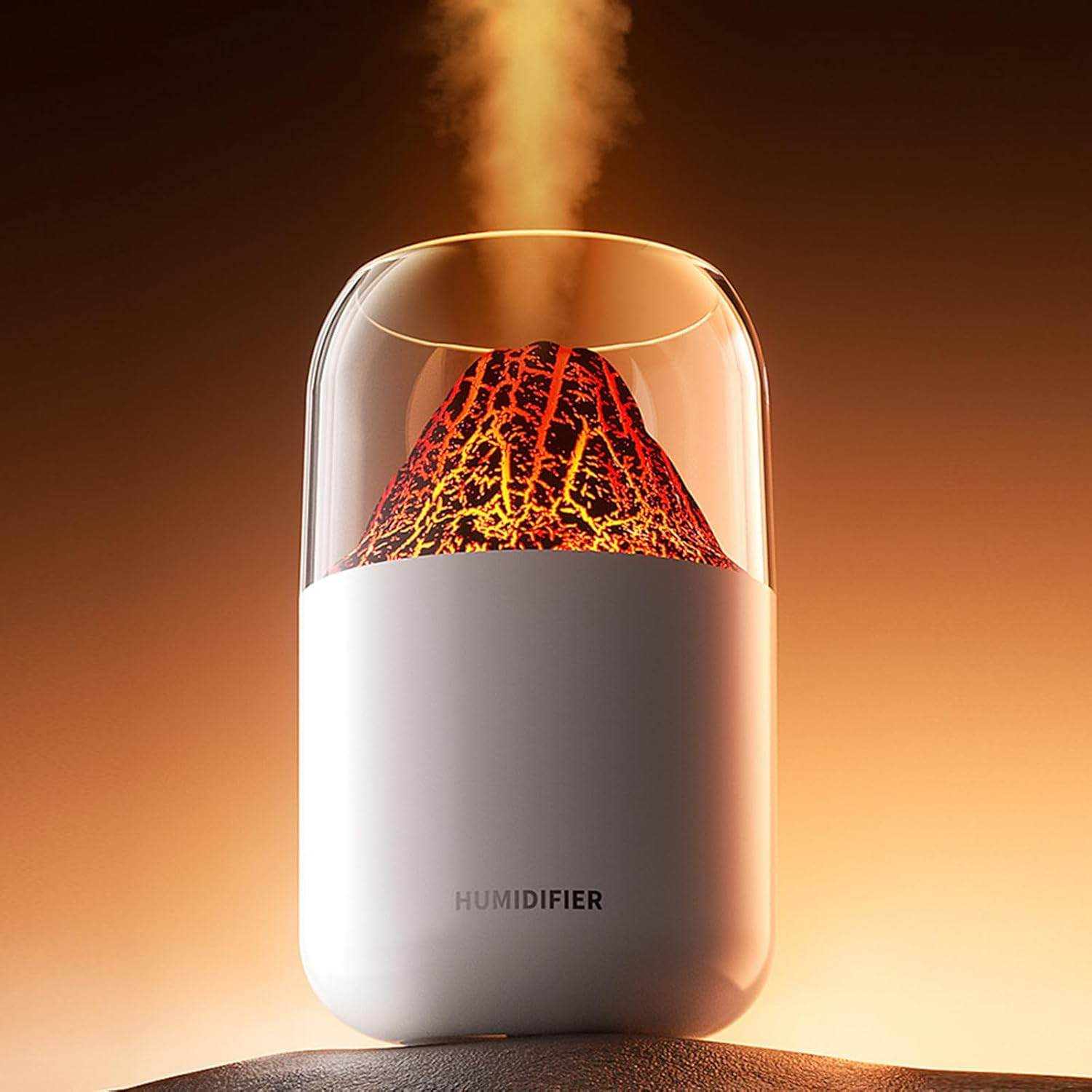 Mini Volcano Cool Mist Humidifier ‚Äì 300ml Air Moisturizer with LED - Medaid International
