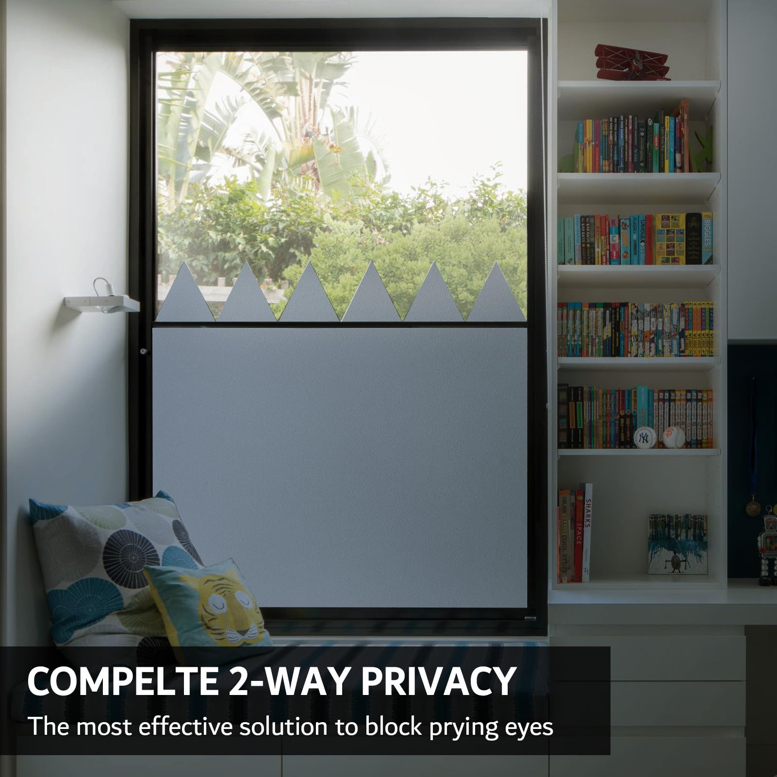 FEOMOS White Total Blackout Window Film, Static Cling Blackout Window Clings, 100% Light Blocking Film, Room Darkening Window Cover for Privacy Day Sleep Sun Blocking 35.4x78.7 inches - Medaid International