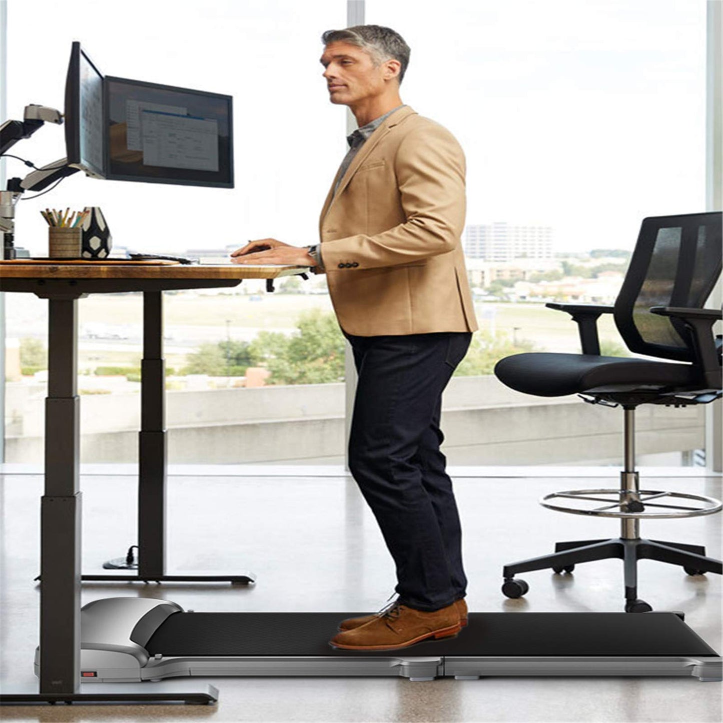 WRQzxcv Motorised Treadmill Portable Walking Running Pad Flat Slim Machine Easy Storage for Home Office Gym Use Installation-Free. - Medaid International