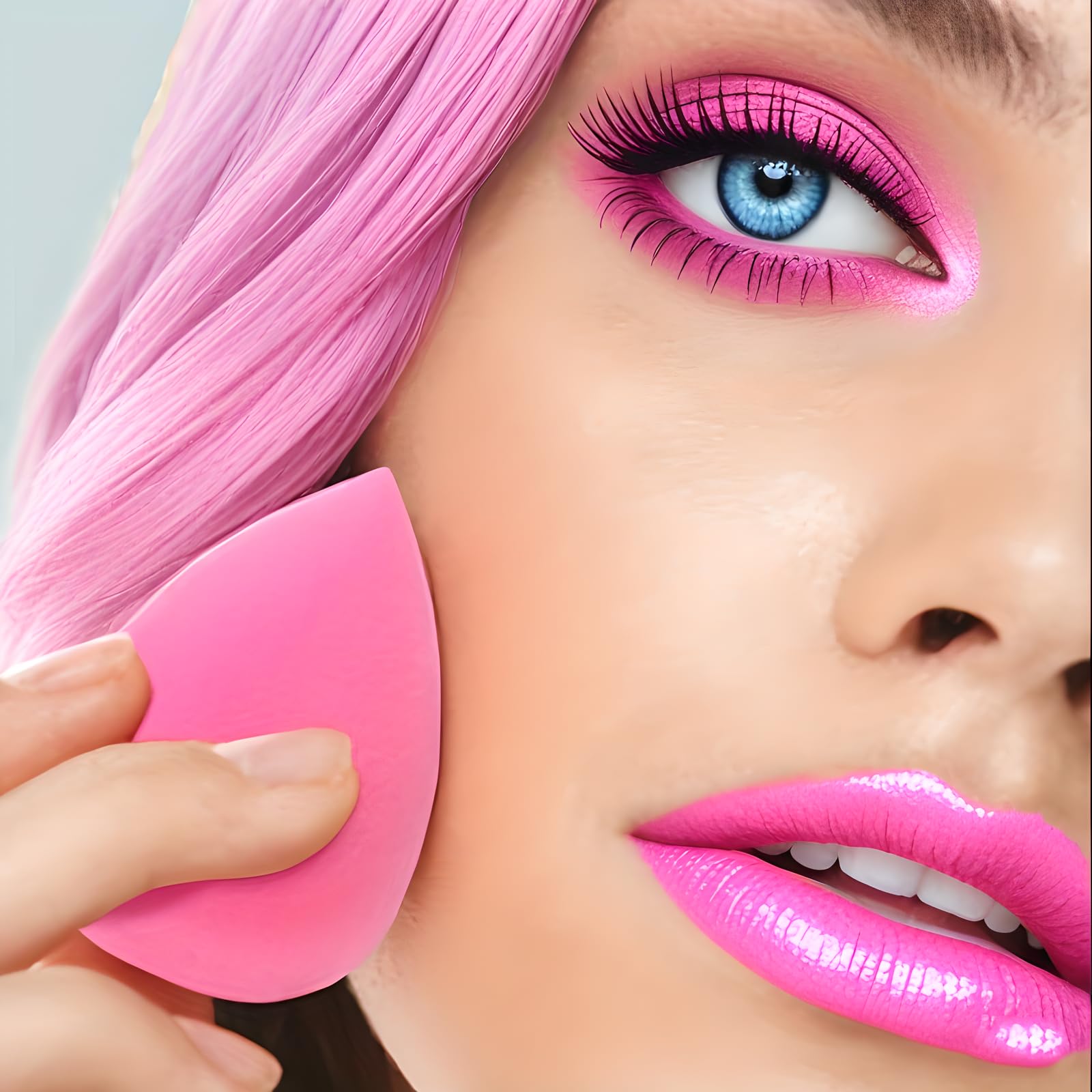 5-Piece Latex-Free Makeup Sponge Set, Ultra-Soft Beauty Blender for Flawless Foundation, Cream, and Powder Application - Medaid International