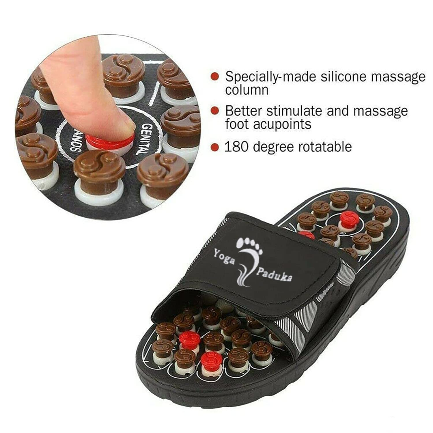 Unisex Acupressure Therapy Slippers ‚Äì Pain Relief Foot Massager Sandals for Blood Circulation & Relaxation - Medaid International