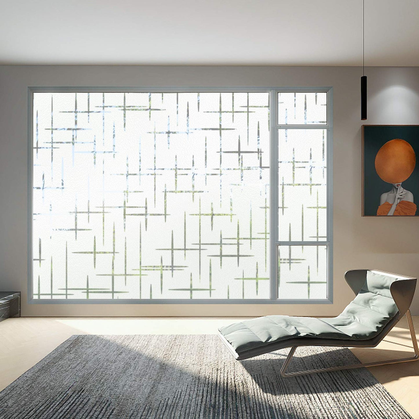 Arthome Frosted Window Film,35.4x100 inch Non-Adhesive, Privacy Film for Glass Windows, Self Static Cling Decorative Window Cling Anti-UV Window Sticker for Home Office - Medaid International