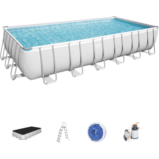 Power Steel Rectangular Pool Set, 732 x 366 x 132 cm - Medaid International