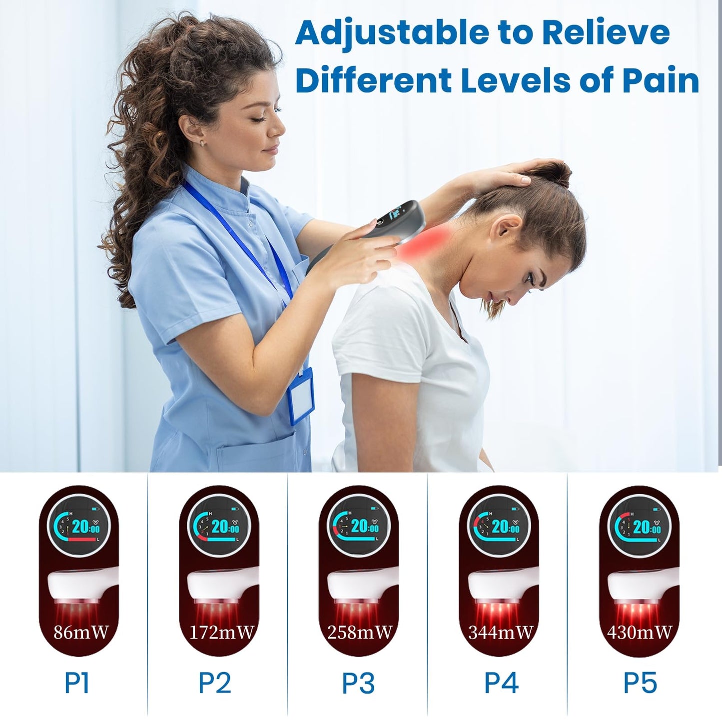 Handheld Red Light Therapy with Stand, Infrared Light Therapy Device for Body, Portable Cold Red Light Machine for Muscle and Joint Pain(4 * 808nm+14 * 650nm) - Medaid International