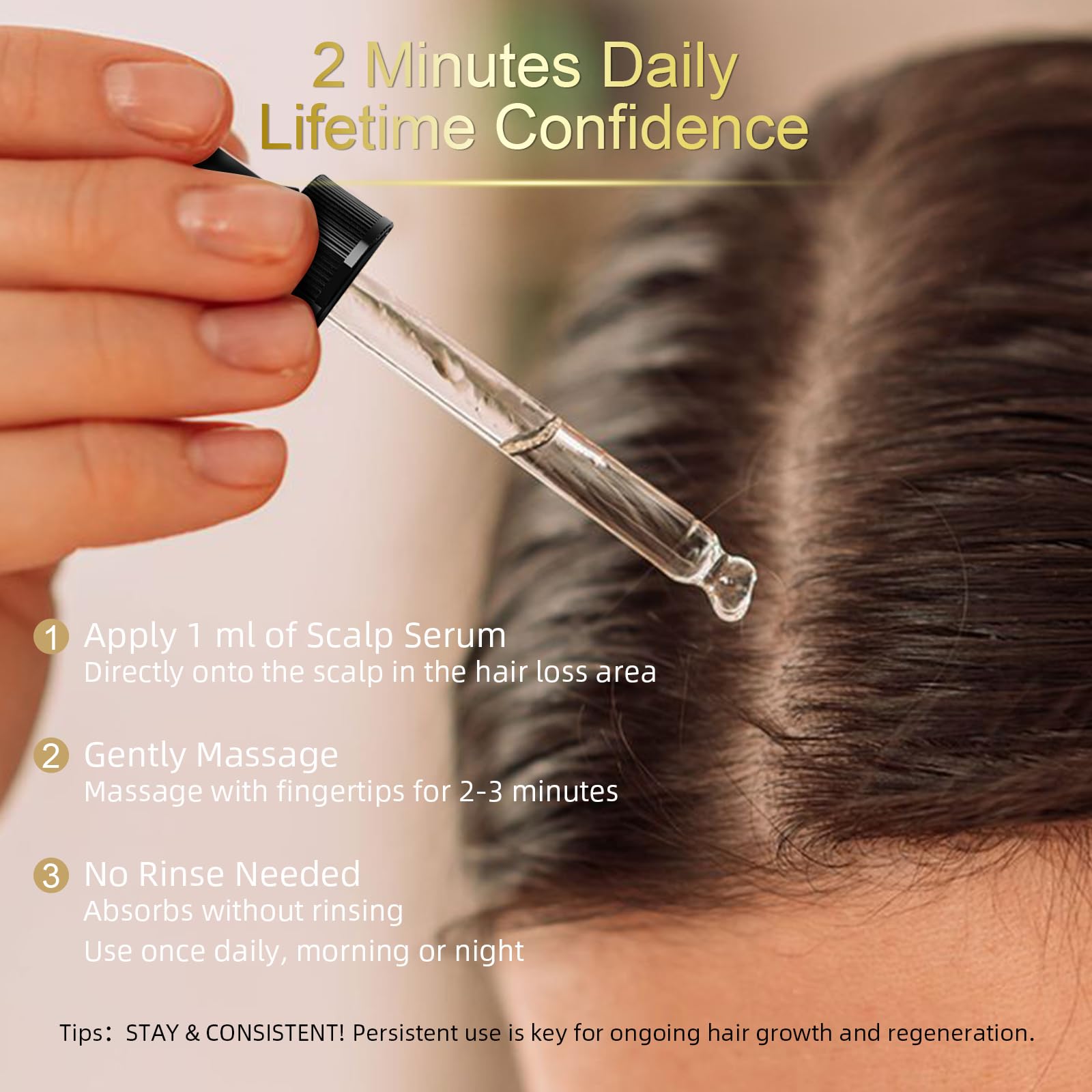 5% Minoxidil for Women Hair Growth - Hair Regrowth Treatment for Men and Women - Minoxidil Hair Growth Serum for Fuller, Thicker Hair - Medaid International