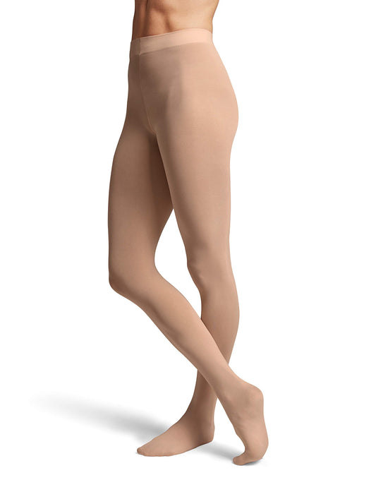 BLOCH Women's Ladies contoursoft Footed Tights, Tan, Small/Medium (Brown) - Medaid International