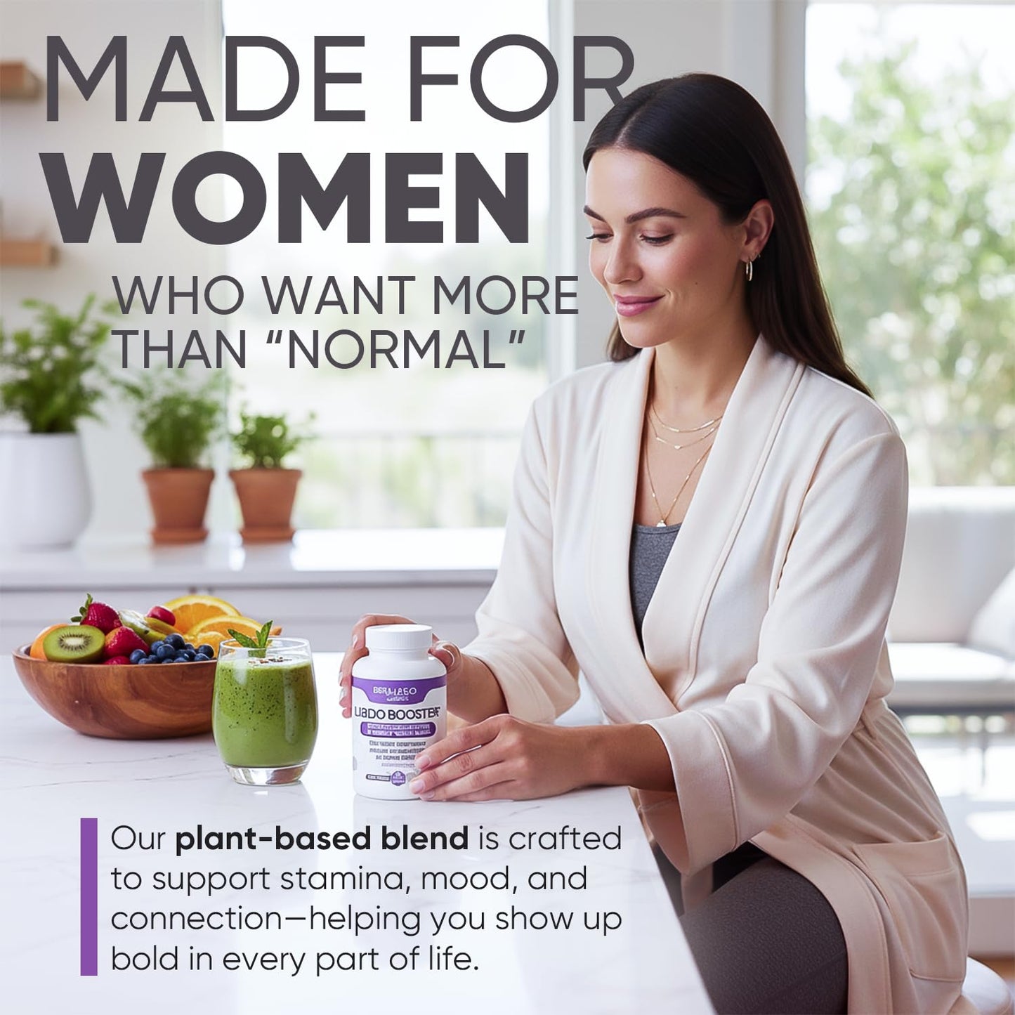 Bravado Labs Women’s Herbal Energy Supplement with Maca, Ashwagandha & Dong Quai – Plant-Based Capsules for Daily Balance, Focus & Wellness – 60 Vegan Capsules - Medaid International