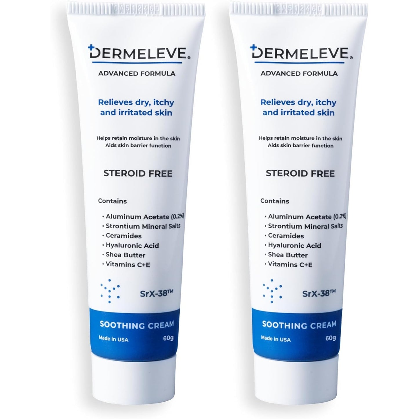Dermeleve Steroid Free Anti-Itch Cream Extra Strength | Psoriasis, Seborrheic Dermatitis, Neuropathic (Nerve) Itch, Allergy, Hives, Insect Bites, Viral Rash Cream for Skin | 60g (1 Pack) - Medaid International