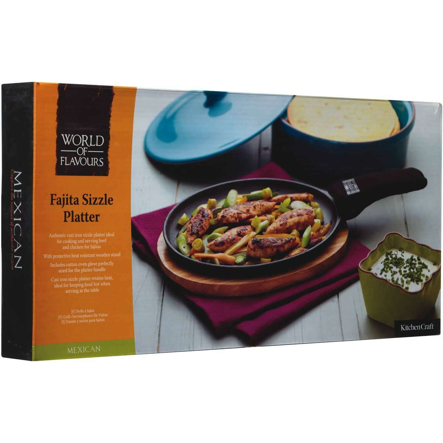 World of Flavours Cast Iron Fajita Sizzler - Medaid International