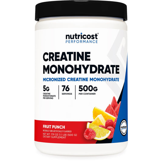 Nutricost Creatine Monohydrate Powder (Fruit Punch, 500 Gram) - Medaid International