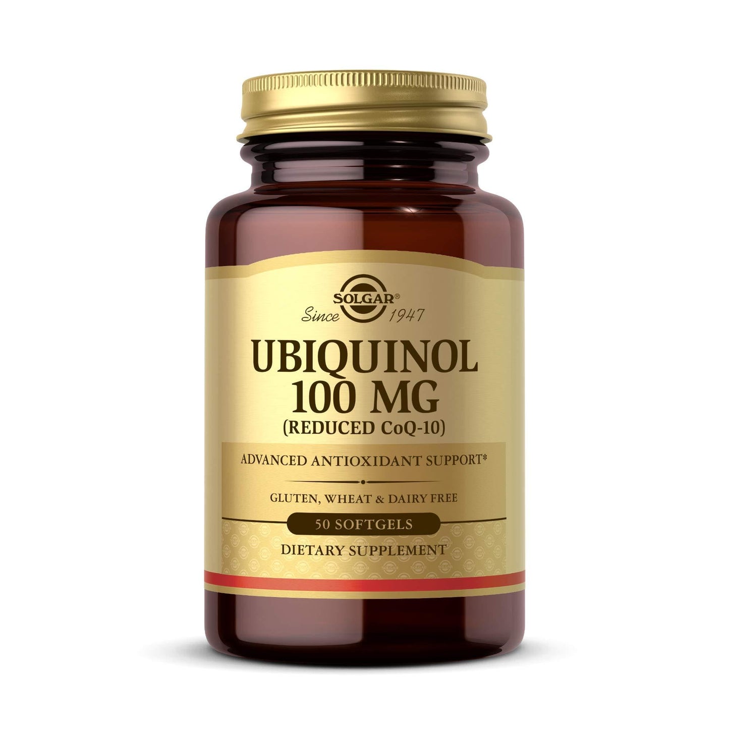 Solgar Ubiquinol 100 mg, 50 Softgels - Advanced Antioxidant Support - Reduced Coenzyme Q10 (CoQ-10) - Gluten Free, Dairy Free - 50 Servings, Standard Packaging - Medaid International