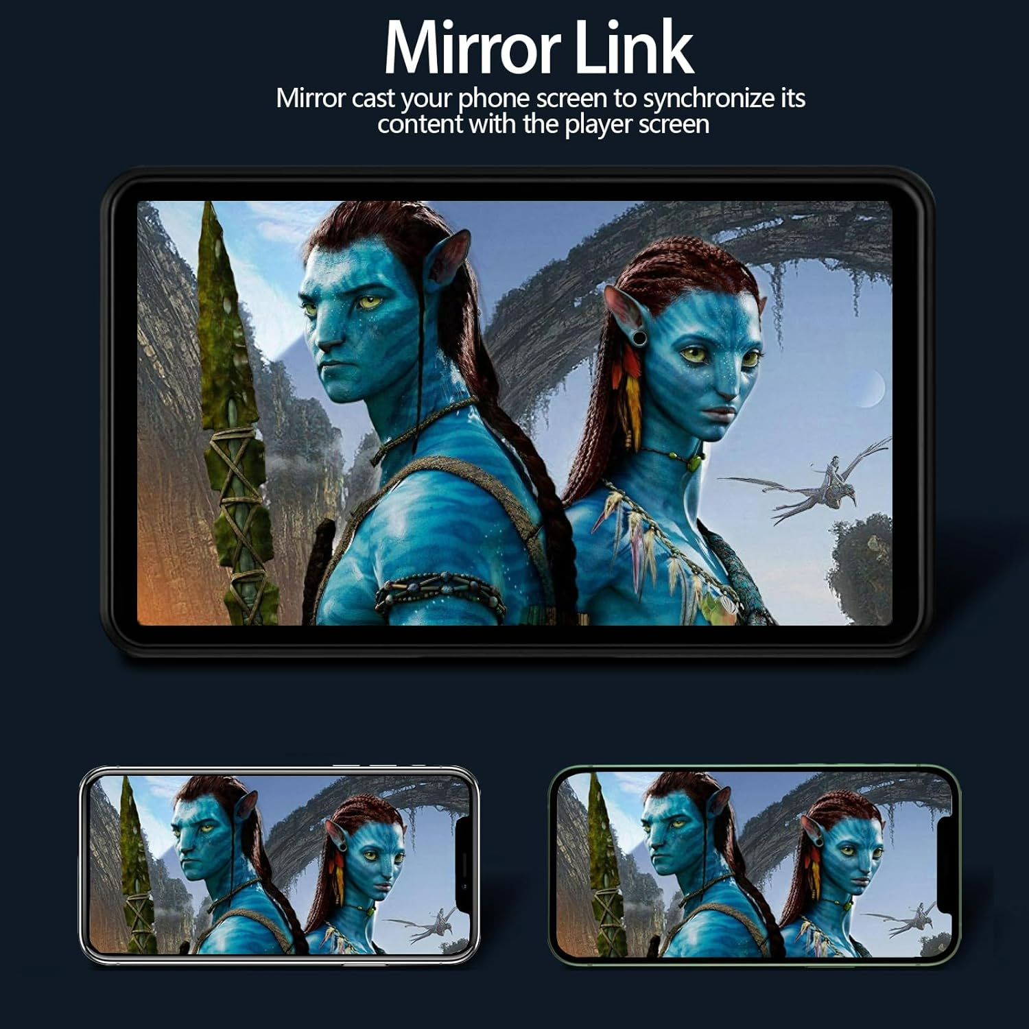 Wireless Car Stereo Apple Carplay AirPlay & Android Auto with Backup Camera - Medaid International