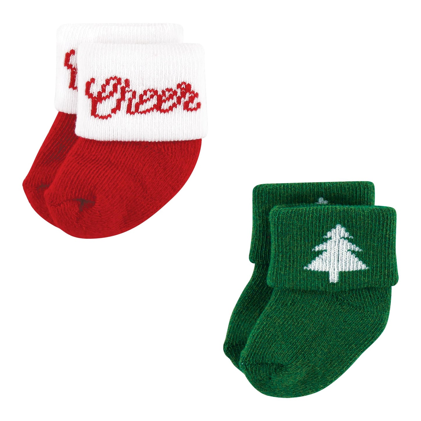 Hudson Baby Unisex Baby Cotton Rich Newborn and Terry Socks, 12 Days Of Christmas Falala, 0-6 Months - Medaid International