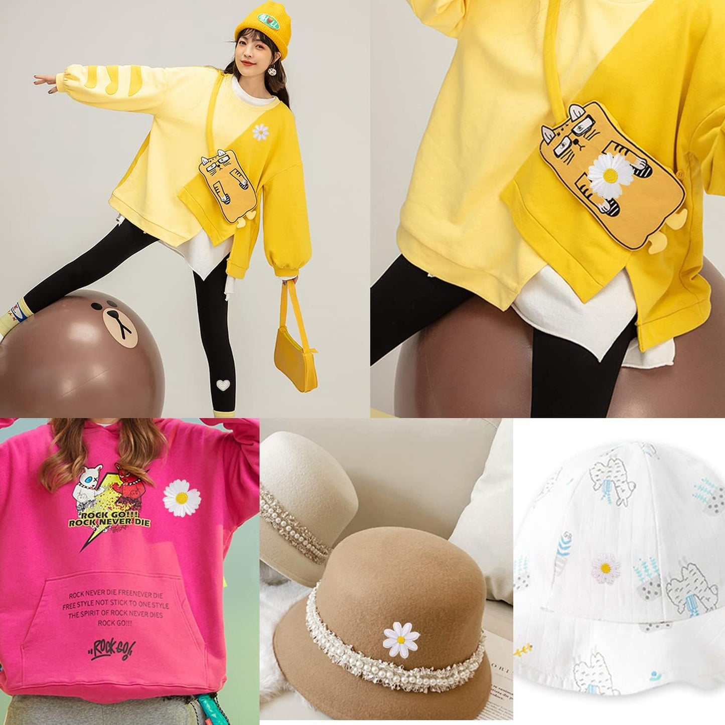 30PCS Sweet Daisy Flower Iron On Sew On Patches Cute Flower Embroidered Appliques for Clothes Hat Bag Jean Decoration and DIY Crafts Making, 5 Sizes - Medaid International