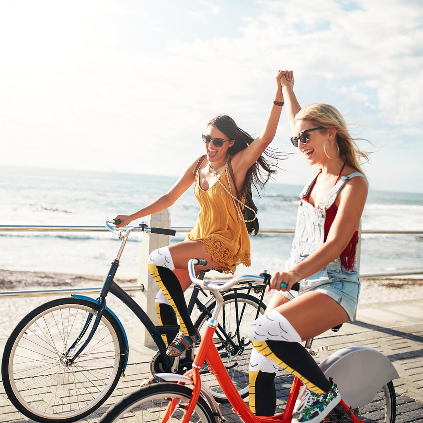 Xeehwb 8 Pairs Novelty Chicken Legs Socks,Funny Knee-High Chicken Socks,Crazy Animal Feet Sock for Women Men White Elephant Gifts,Birthday,Christmas - Medaid International