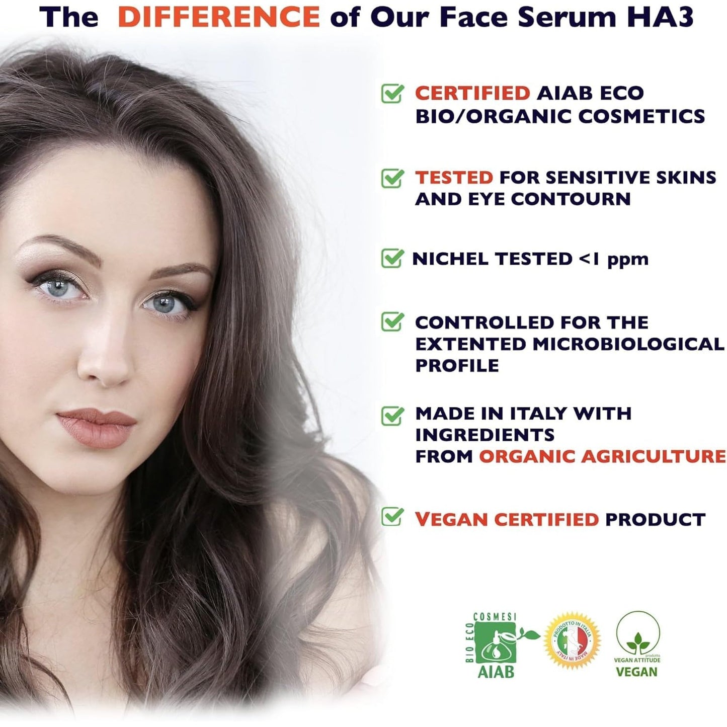 Hyaluronic Acid Serum for Face – 100% Pure with Niacinamide. Anti-Aging, Hydrating Facial Serum for Plumper, Smoother Skin – Clarifying, Plumping, Ideal for Blemish-Prone Skin and a Radiant Complexion - Medaid International