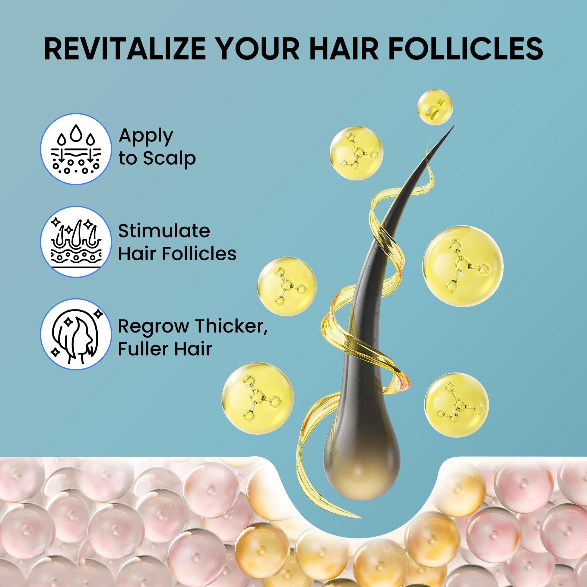 5% Minoxidil for Men and Women Hair Growth: Minoxidil Spray Hair Regrowth Treatment Serum with Biotin & Rosemary -Stop Hair Thinning and Hair Loss For Stronger Thicker Longer Hair - Medaid International