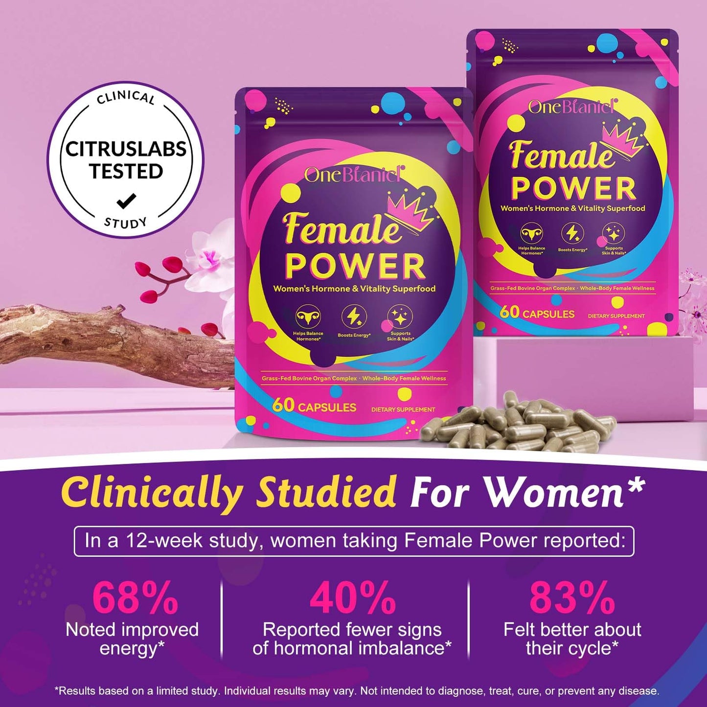 Beef Organ Supplement for Women with Beef Liver, Kidney, Heart and Uterus Tissue, Supports Women's Overall Wellness, Hormone Balance, Energy, Skin Health, 100% Grass Fed, Non-GMO, 60 Capsules - Medaid International