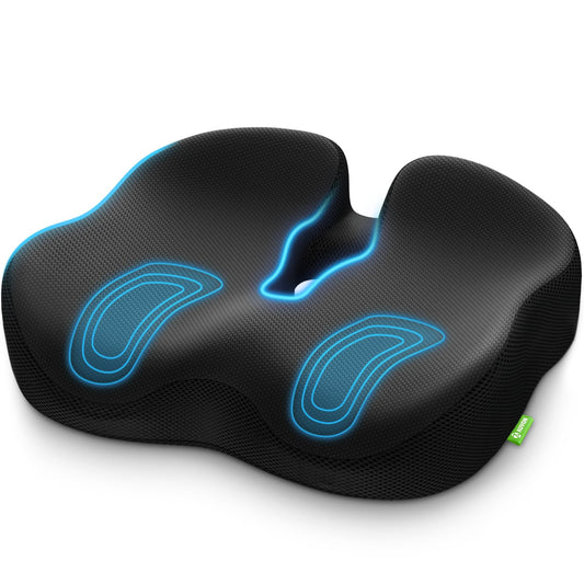 AUVON Ergonomic Donut Pillow Seat Cushion for Hemorrhoid & Tailbone Pain Relief, Thick Memory Foam Chair Cushions with Firm Support for Coccyx, Sciatica, Pressure Sores, Pregnancy, Postpartum Recovery - Medaid International