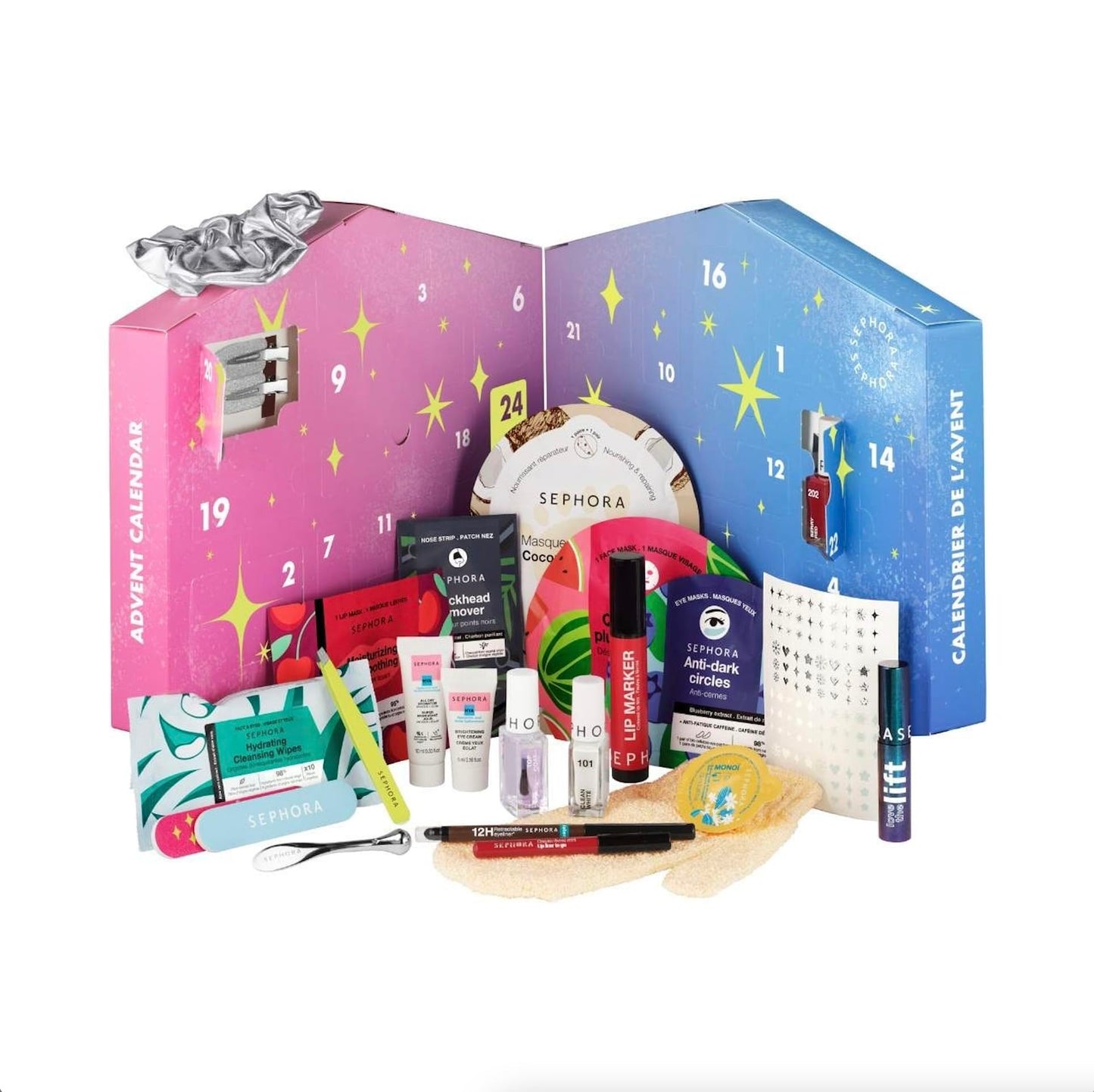 Sephora Advent Calendar 2024 - Moving Lights Advent Calendar - 24 Surprises, Including Make-up, Care, Bathroom Products or Accessories - Medaid International