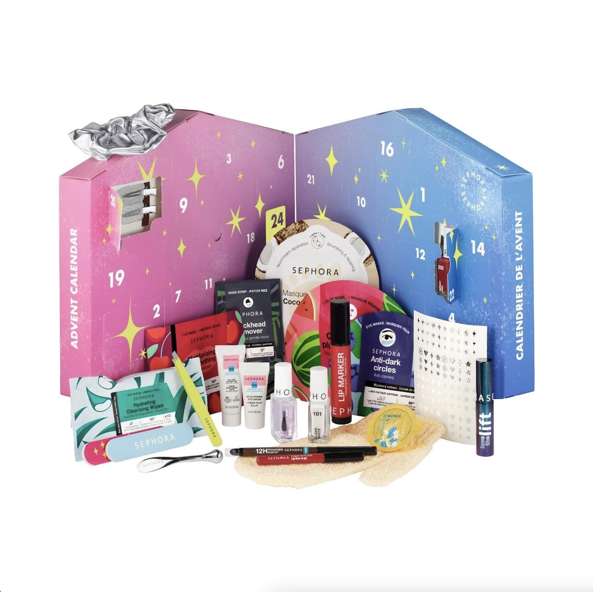 Sephora Advent Calendar 2024 - Moving Lights Advent Calendar - 24 Surprises, Including Make-up, Care, Bathroom Products or Accessories - Medaid International