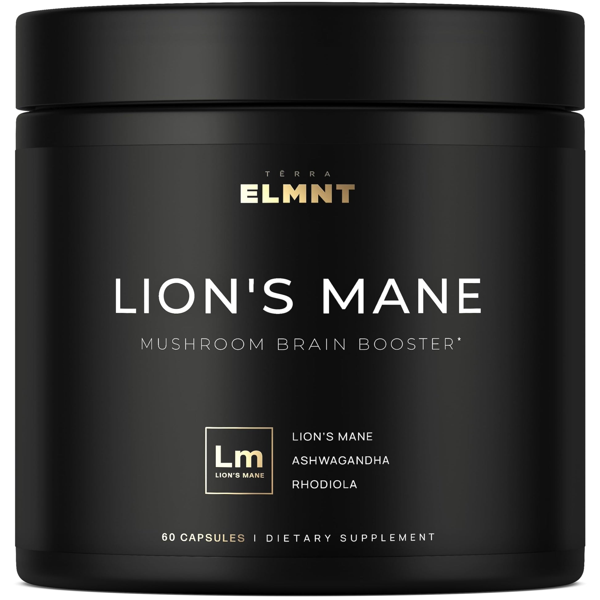 20,000mg 16x Strength Lions Mane Supplement Capsules Super Nootropic w. Ashwagandha & Rhodiola - Highest Potency Lion's Mane Mushroom Extract 50% Polysaccharides Brain Supplements for Memory and Focus - Medaid International