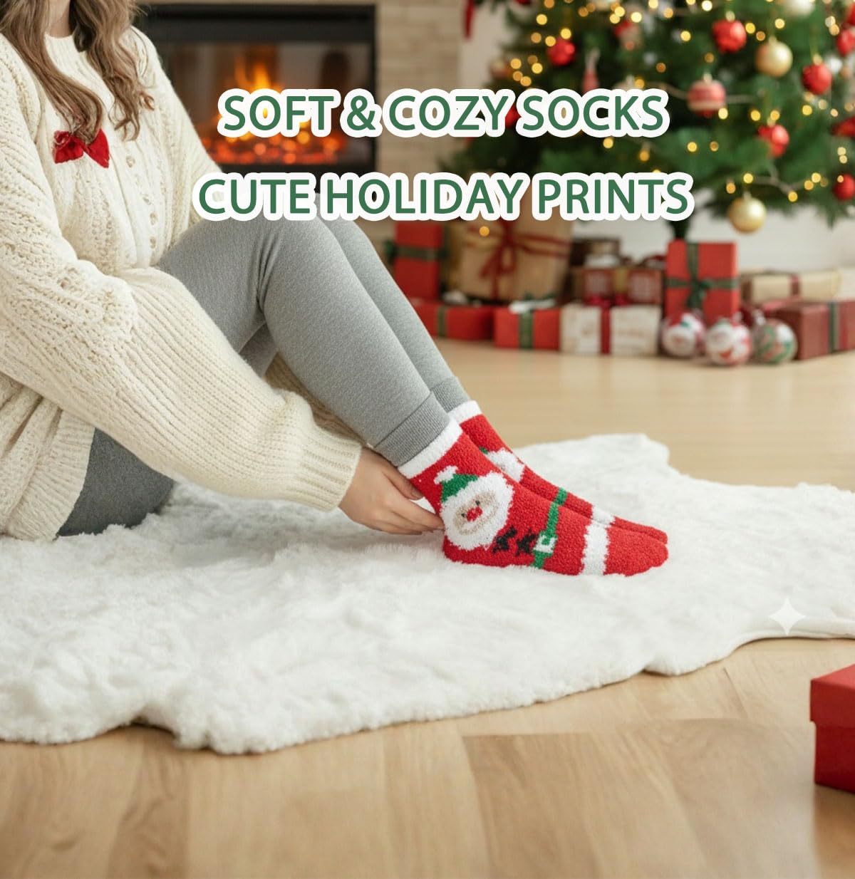 ECLAVIOS 2025 Christmas Gift Set for Women, Holiday Gift Box with Cozy Blanket, Hand Cream, Santa Mug, Scented Candle & Fuzzy Socks, Christmas Gift Basket for Mom, Sister, Best Friend or Coworker - Medaid International