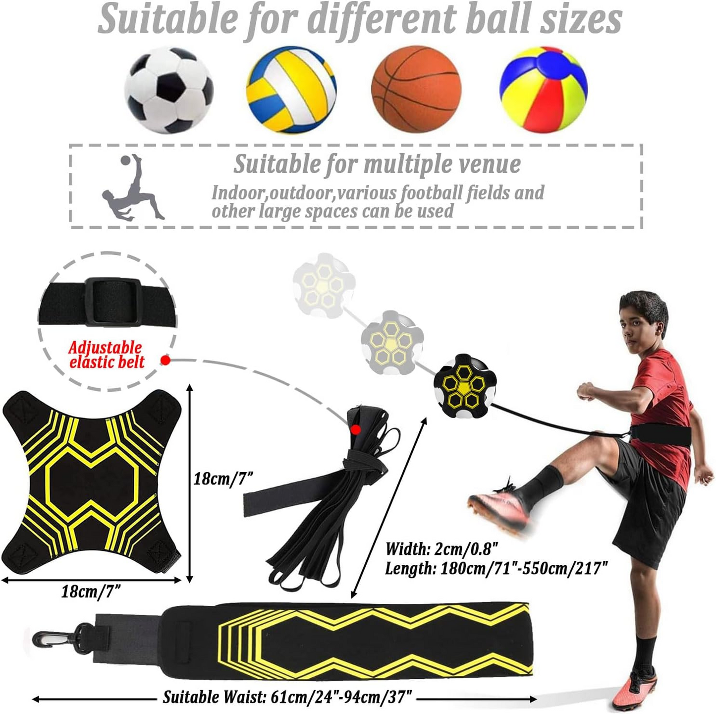 Football Kick Trainer Soccer Training Waist Belt Adjustable - Medaid International