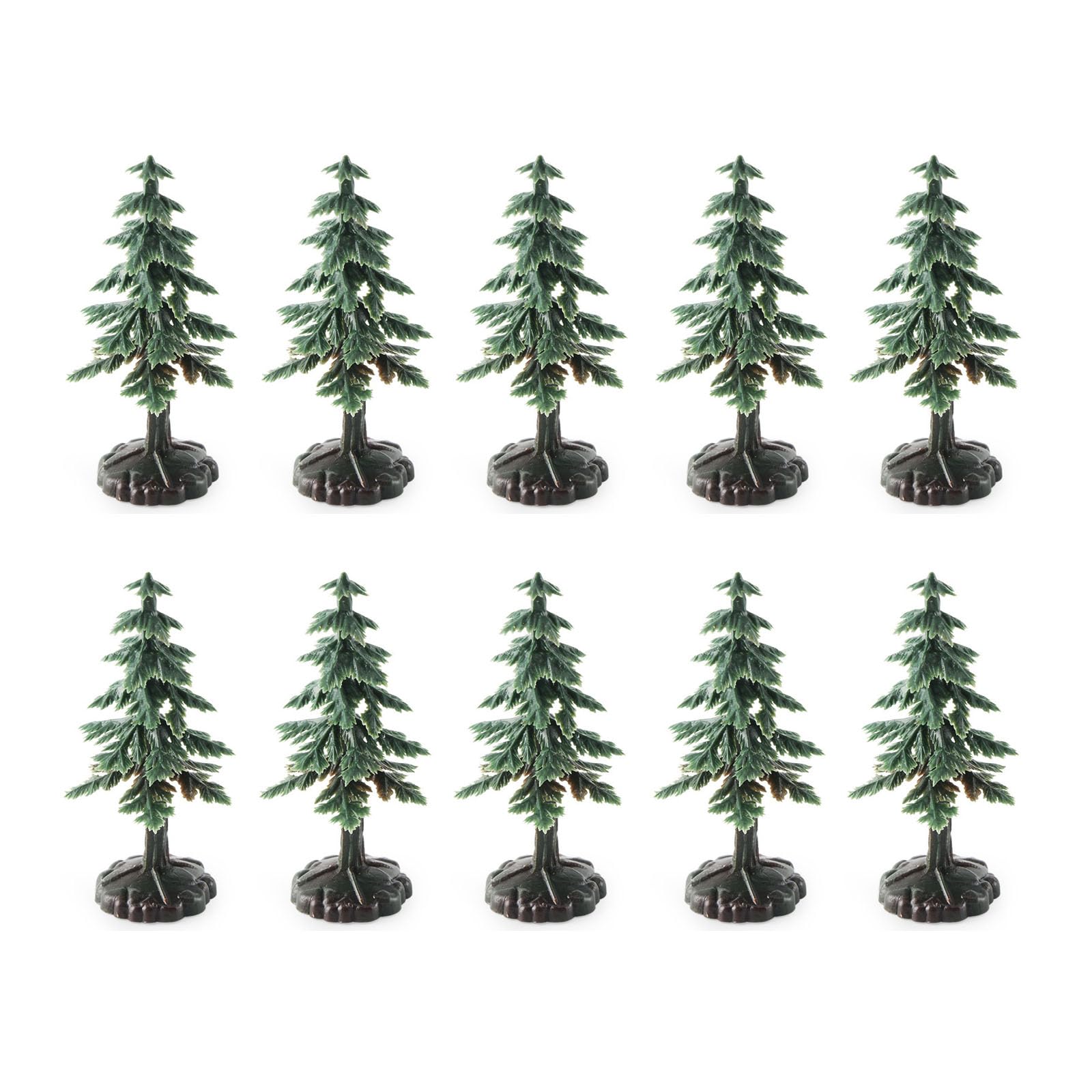 10 PCS Miniature Trees Miniature Christmas Tree Figurines for Crafts Plastic Trees - Medaid International