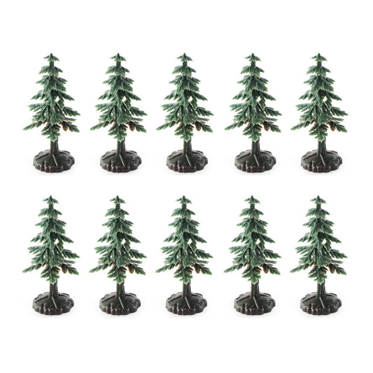 10 PCS Miniature Trees Miniature Christmas Tree Figurines for Crafts Plastic Trees - Medaid International
