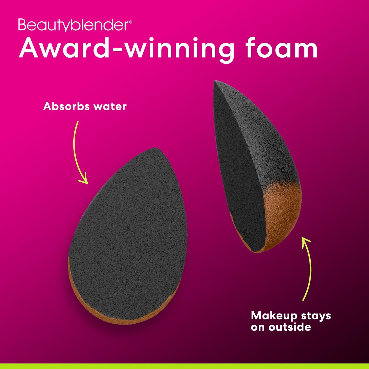 Beautyblender® | Pro Blender Makeup Sponge | Blend Liquid Foundations, Powders and Creams | Streak Free Application | Vegan, Cruelty Free | Made in USA - Medaid International