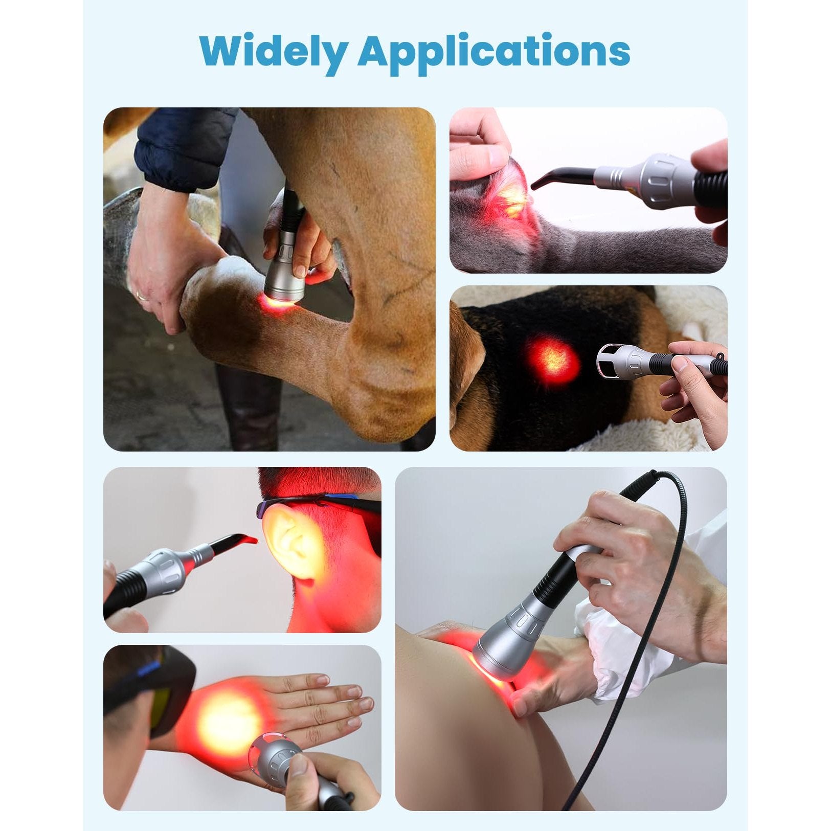 Cold Laser Therapy System with LCD Touch Screen, High Power Red Light Therapy Machine for Vet/Human, Near Infrared Light for Joint Muscle Relief - 980nm+810nm+635nm - Medaid International