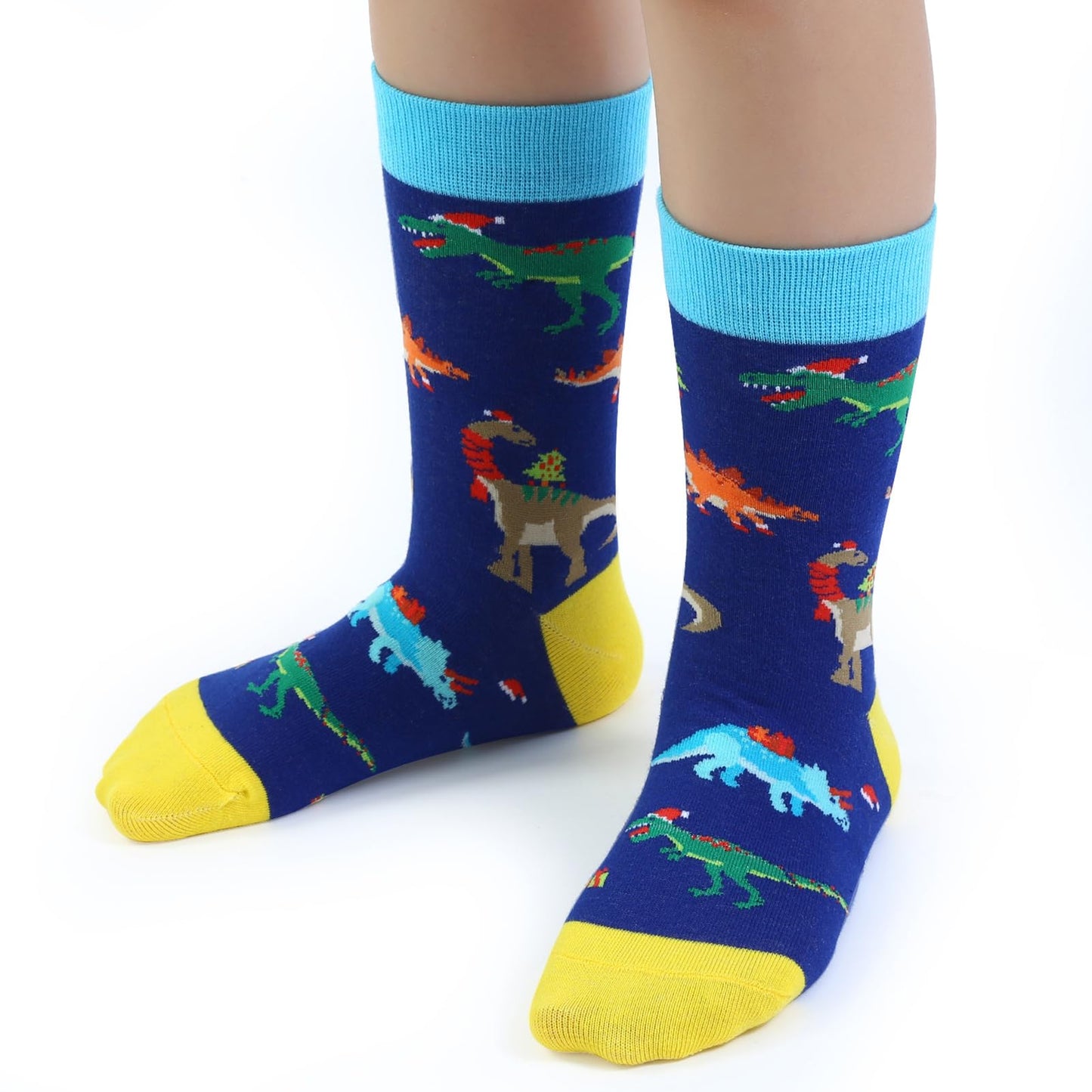 Dsia Zamur Boys Christmas Socks 6 Pack + Gift Box, Kids Children Girls Novelty Xmas Holiday Crew Socks for 10-12 Years - Medaid International