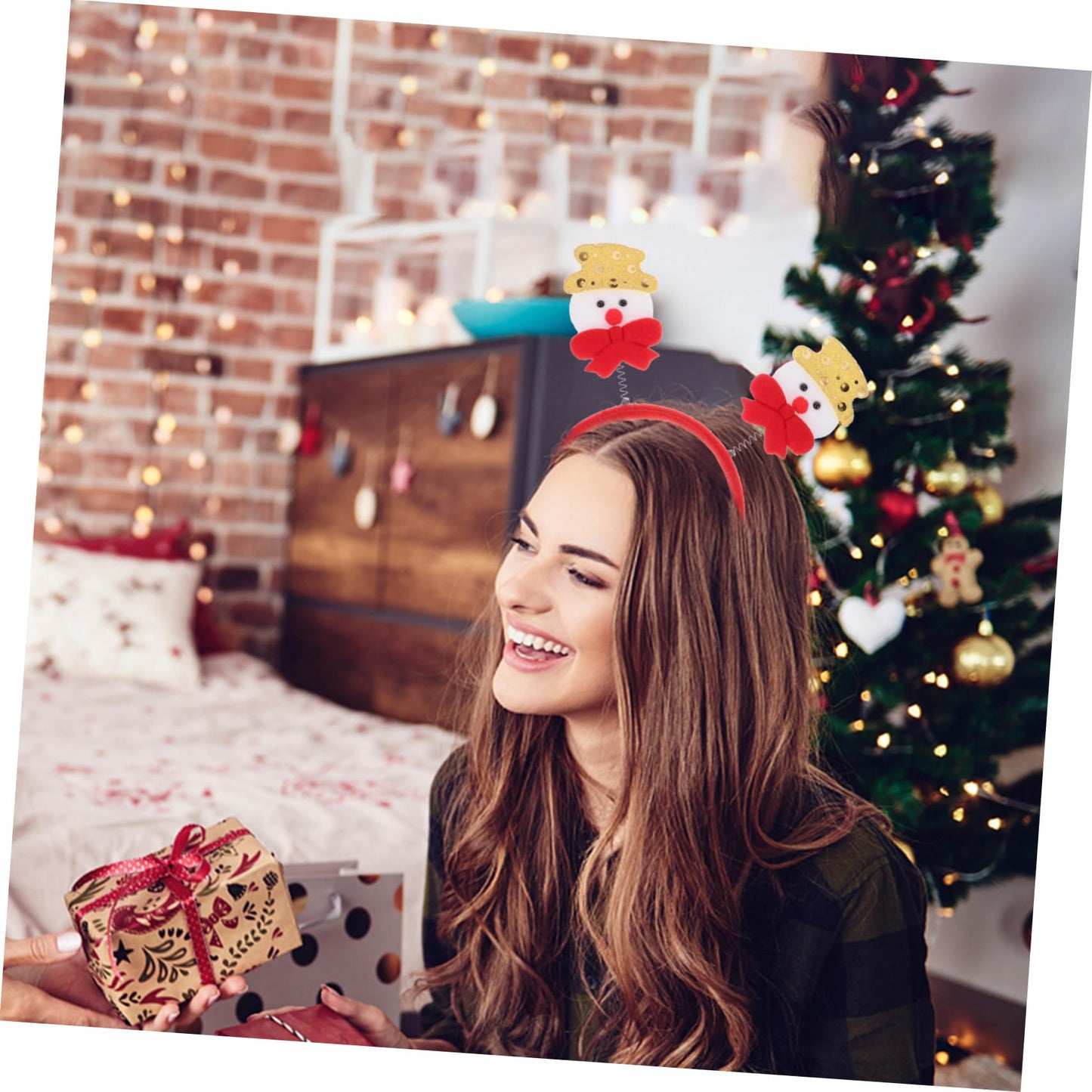 Xmas Snowman Headband Festival Hair Decor Christmas Party Headdress for Adults and Creative and Lovely Xmas Costume Accessory for Holiday Gatherings and Photography Props - Medaid International