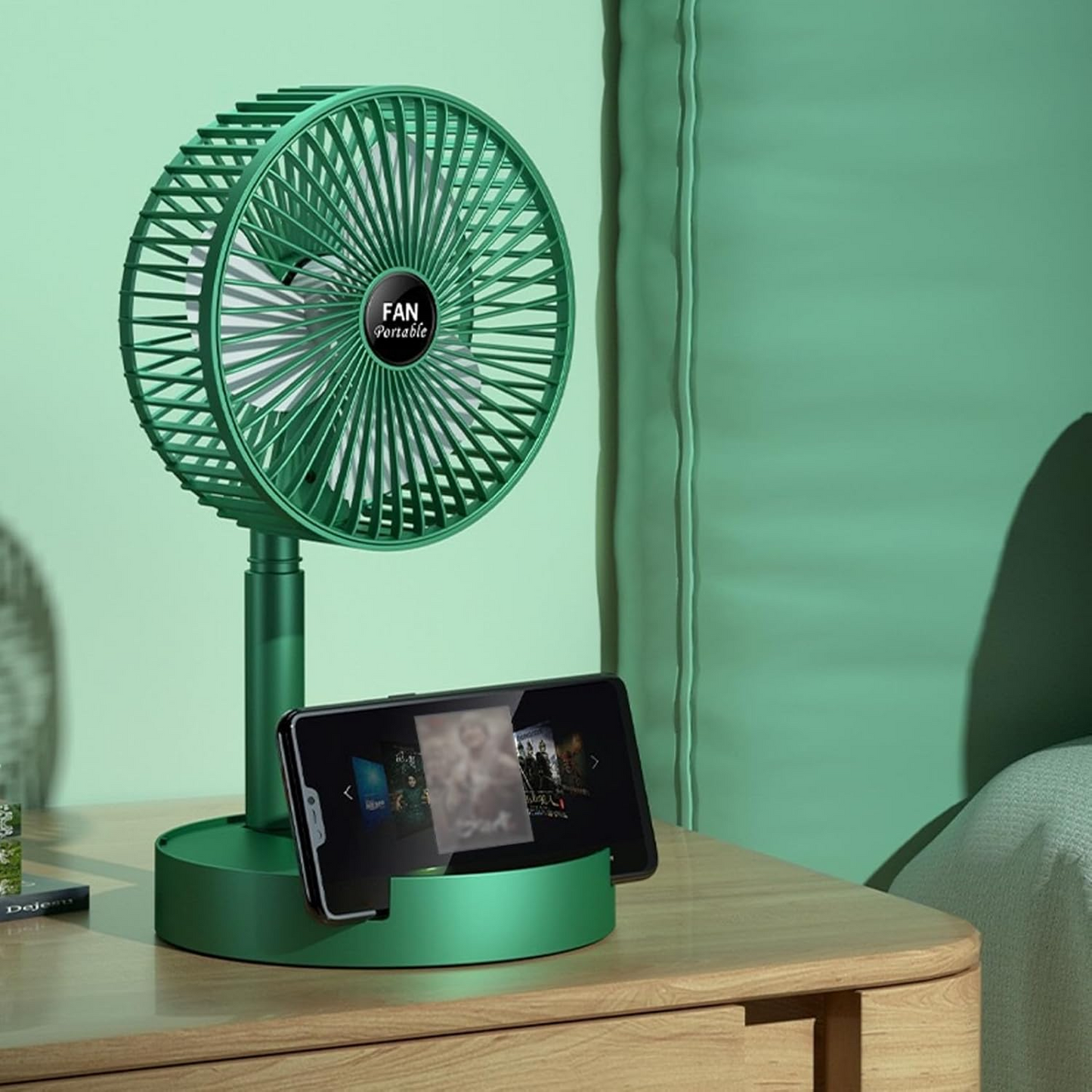 Foldable Desk Fan 3 Speeds, 180¬∞ Tilt Adjustable Rechargeable Fan with Low Noise & Long Battery Life - Medaid International