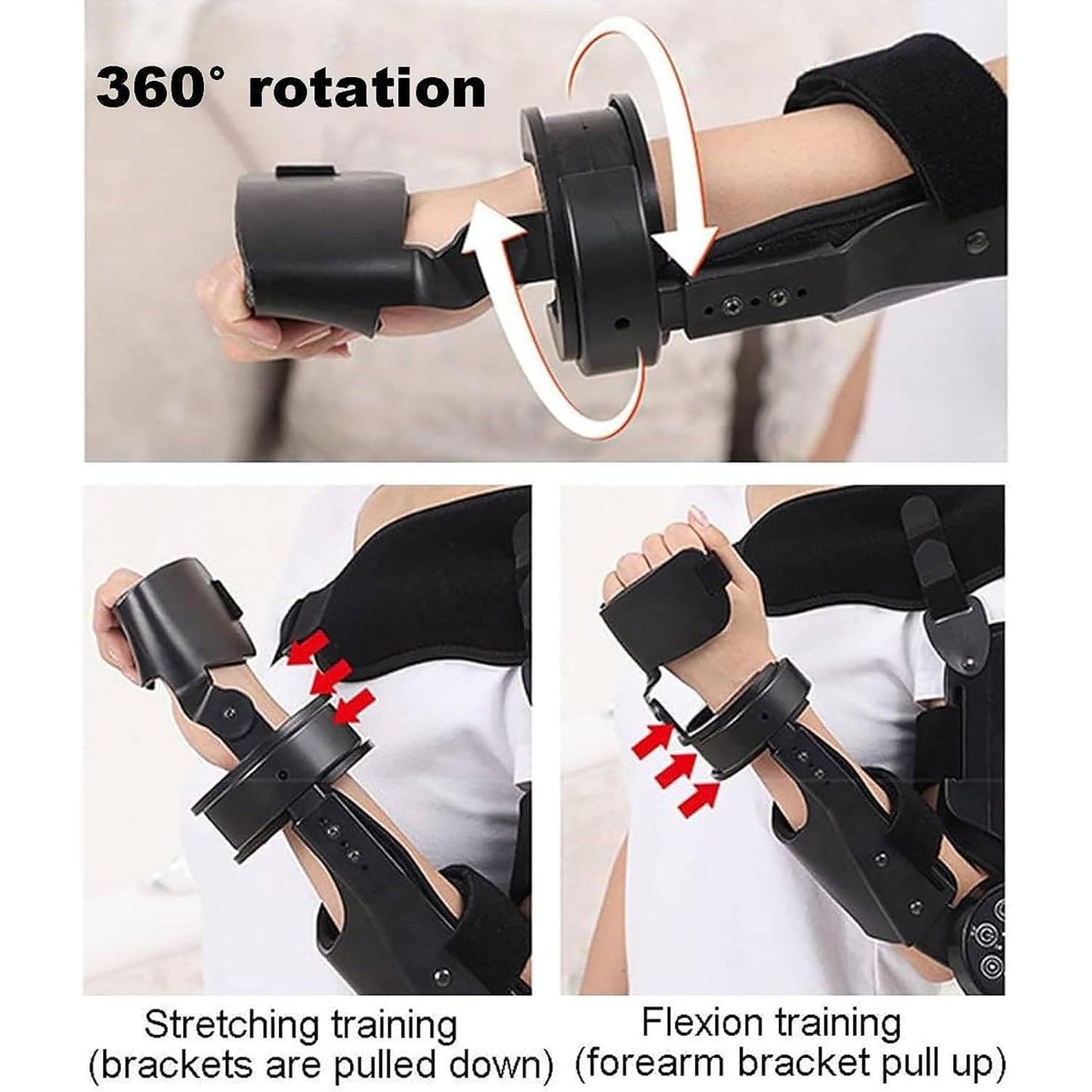 GBHJJ Electric Elbow Joint Rehabilitation Device, Hemiplegia Arm Rehabilitation Elbow Protector Stretch Out Trainer, Stroke Wrist Training Help Your to Complete The on Its Own,Left - Medaid International