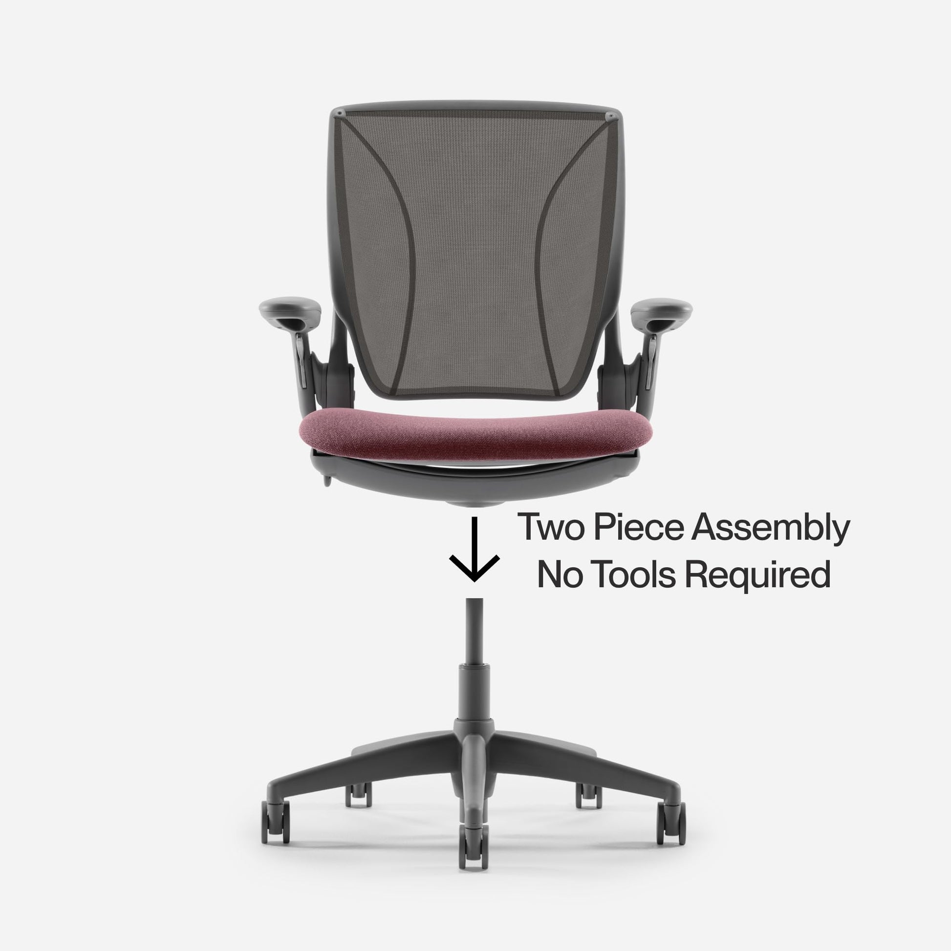 Humanscale World LM Poppy Seed Catena Mesh Ergonomic Office Chair for Desk with Blue Autumn Fabric Seat, Adjustable Simple Desk Chair, Gray Frame - Medaid International