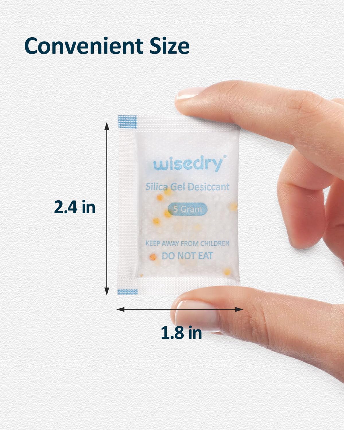 5 Gram [60 Packs] Food Grade Silica Gel Packs Rechargeable Desiccant Dehumidifiers Pouches with Color Indicating Beads Reusable Moisture Absorbers for Food Storage - Medaid International