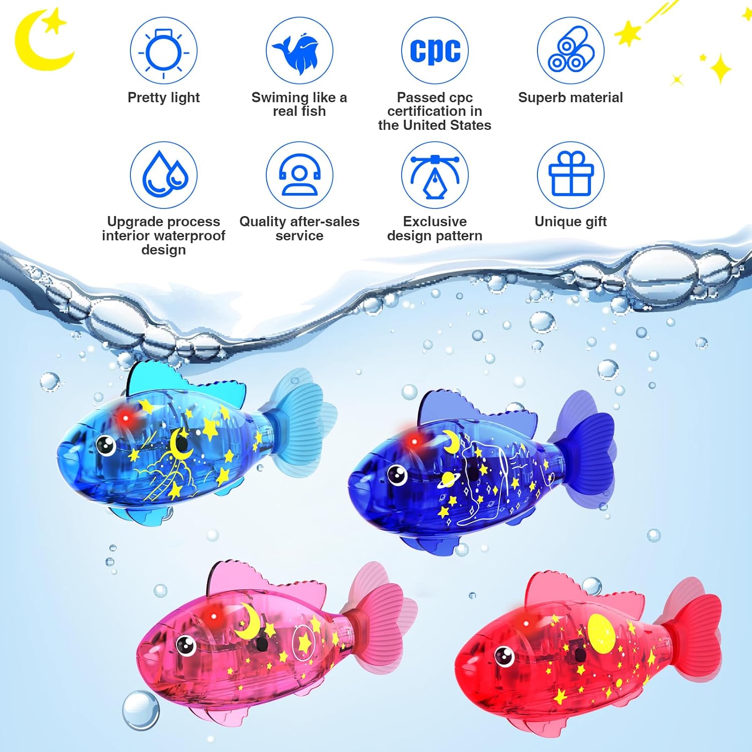 Robot LED Electric Fish Toy(2PCS) - Medaid International