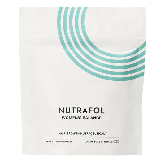 Nutrafol Women's Balance Hair Growth Supplements, Ages 45 and Up, Clinically Proven for Visibly Thicker Hair and Scalp Coverage in 3-6 Months, Dermatologist Recommended - 1 Month Supply Refill Pouch - Medaid International