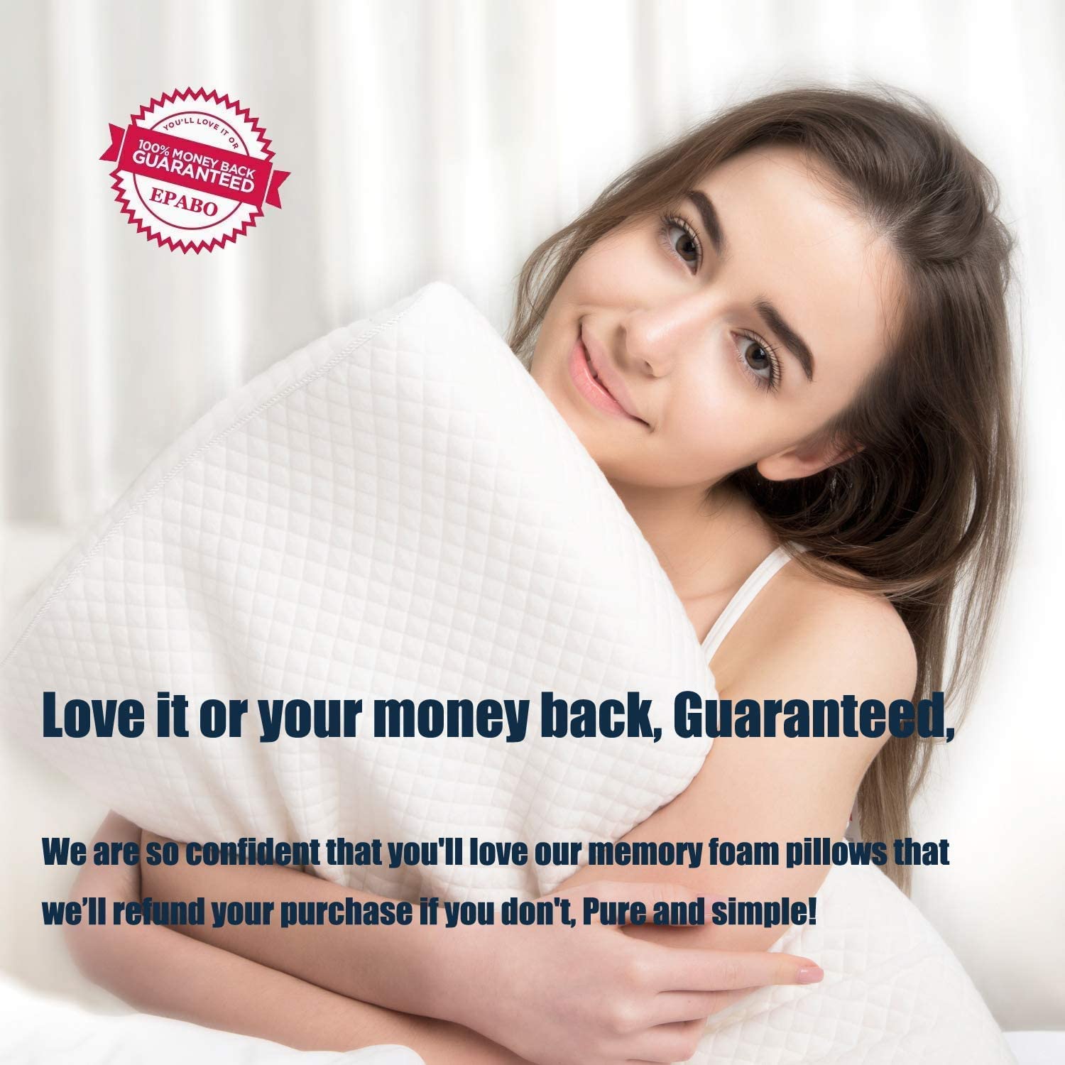 EPABO Contour Memory Foam Pillow Orthopedic Sleeping Pillows, Ergonomic Cervical Pillow for Neck Pain - for Side Sleepers, Back and Stomach Sleepers, Free Pillowcase Included (Firm & Queen) - Medaid International