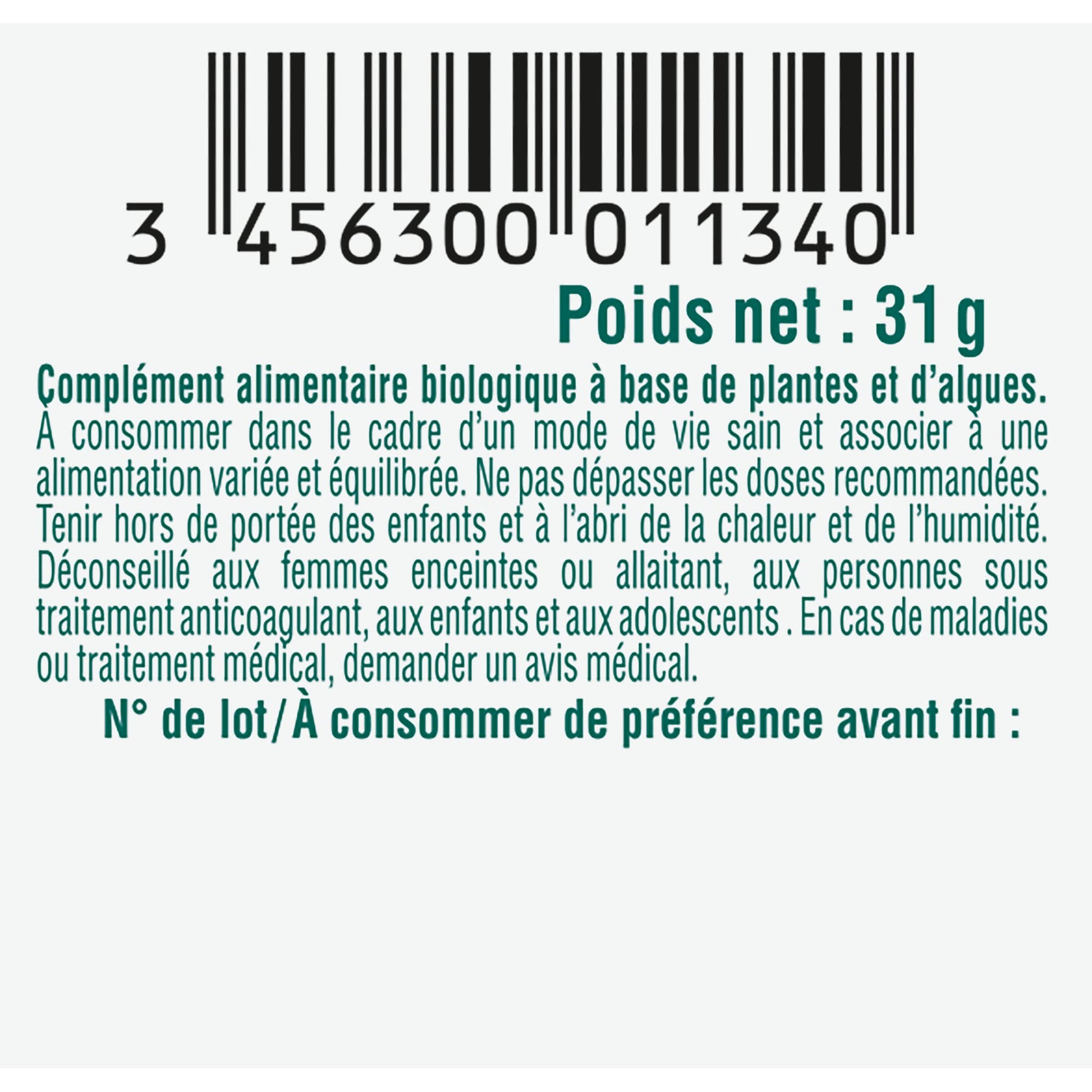 Biosens - Gélule végétale Ventre plat Elimination - Fenouil, Pissenlit et Fucus - Certifié Bio AB Vegan - Fabriqué en France - Actifs 100% Végétaux - Programme de 30 jours - 60 gélules (Lot de 4) - Medaid International