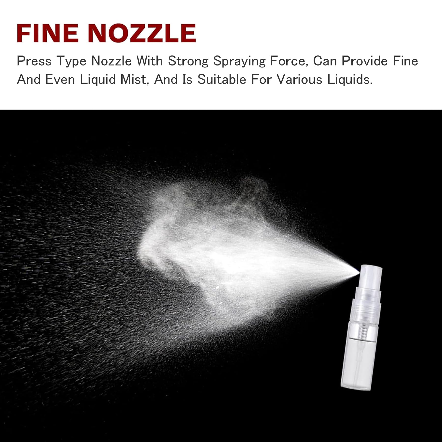 Csdtylh Mini Spray Bottle, Clear Plastic Empty Sample Containers, Fine Mist Perfume Travel Refillable Spray Bottle Perfume Atomizer Small Portable Bottle for Cleaning, Travel, Essential Oils(120, 2ml) - Medaid International