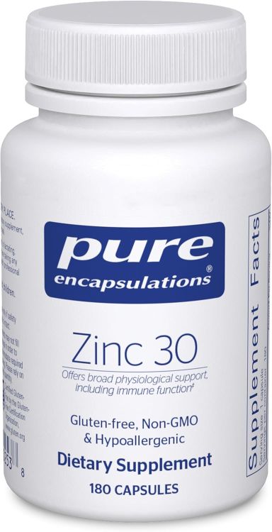 Pure Encapsulations Zinc 30 mg - Supplement for Immune System Support, Growth and Development, and Wound Healing* - with Zinc Picolinate 30 mg - 180 Capsules - Medaid International