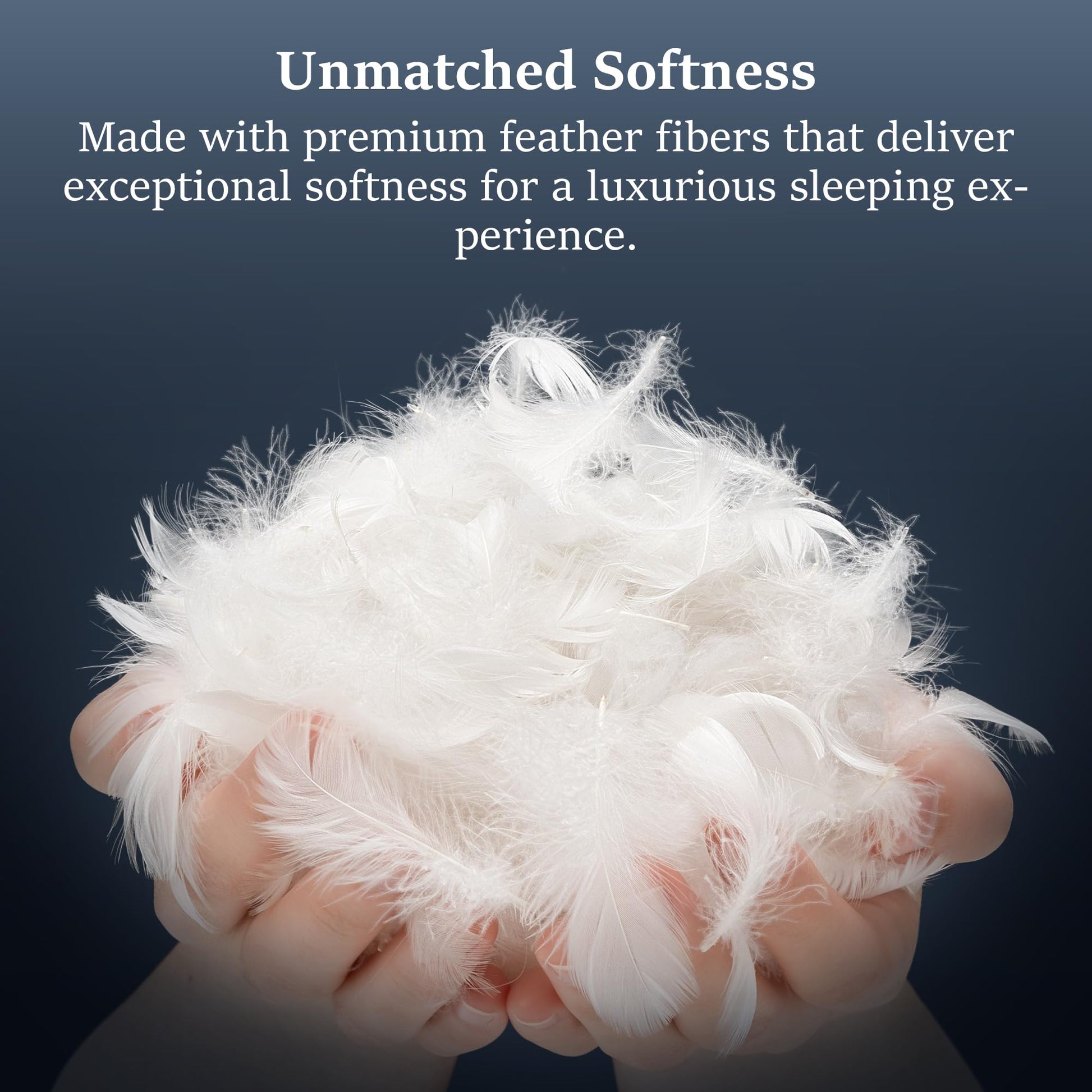 COZSINOOR Goose Feather Pillows Queen Size - Pack of 2, Hotel Down Bed Pillow for Sleeping, Soft 600 TC Cotton Cover, Fluffy Support Surround Fill Down Alternative, Softer - Medaid International
