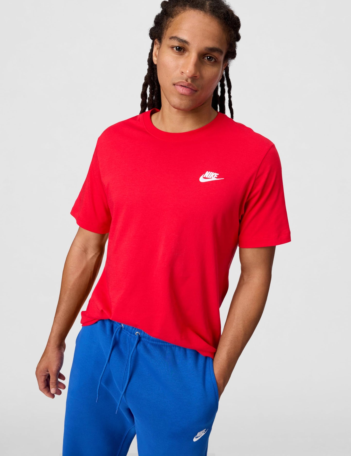 Nike Men's Sportswear Club T-Shirt, University Red/White, Medium - Medaid International