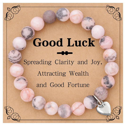 1Pcs Healing Bracelet Christmas for Women 8mm Bracelets Handmade Gemstone Stretch Elastic Bracelet - Medaid International