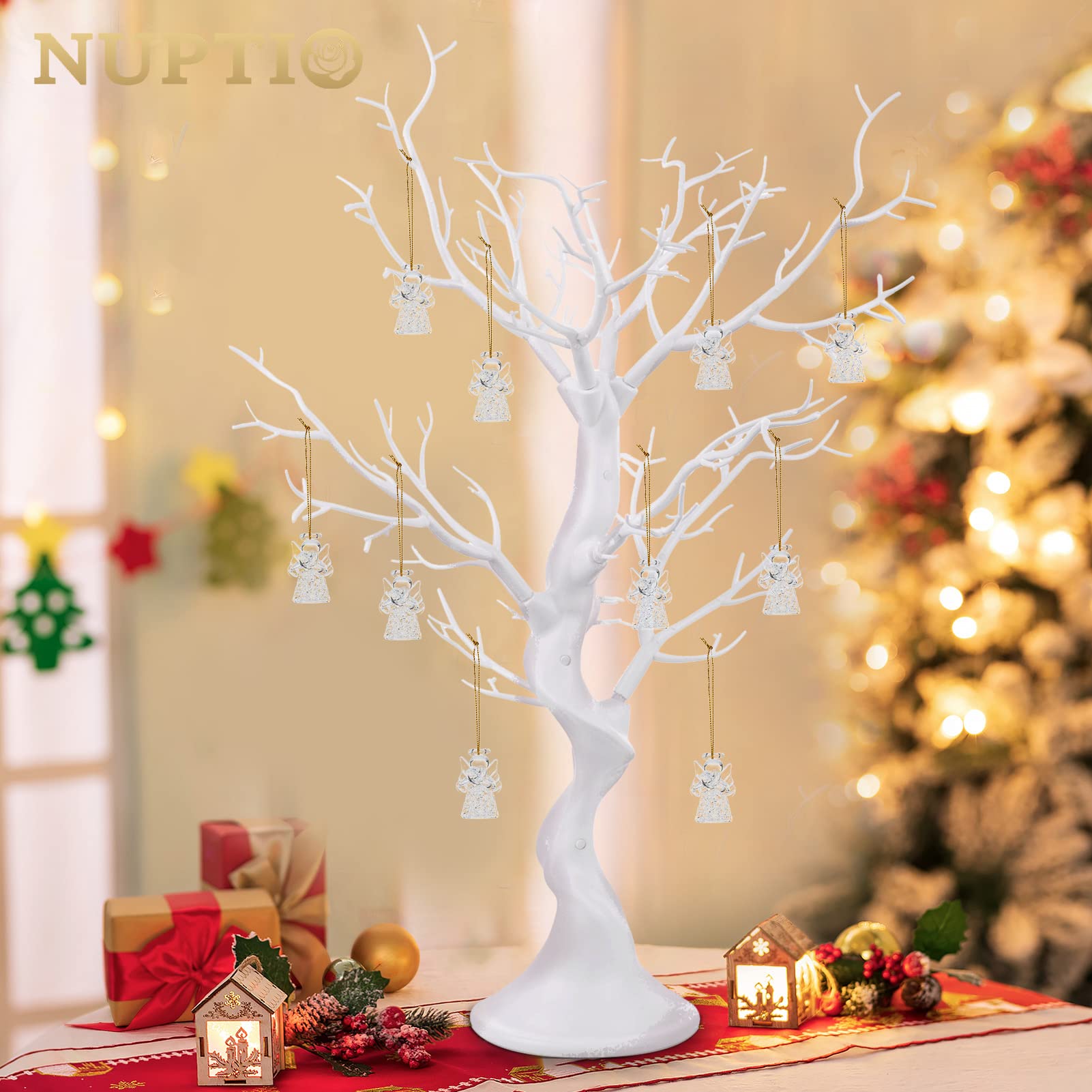 NUPTIO Artificial Tree Centerpiece, 30 inches White, Manzanita Tree Decorative Branch for Weddings, Tabletop Decoration, Ornament Display - Medaid International