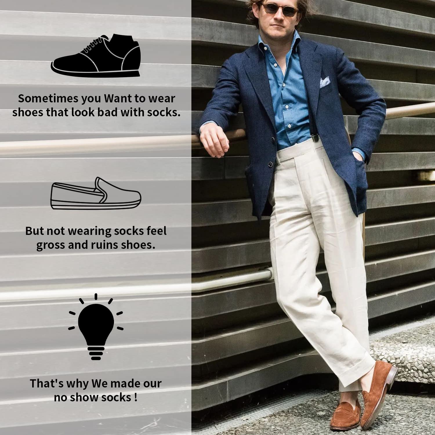 ADFOLF 6 Pack Mens No Show Socks Casual Low Cut Thin Loafers Non Slip Boat Liners - Medaid International