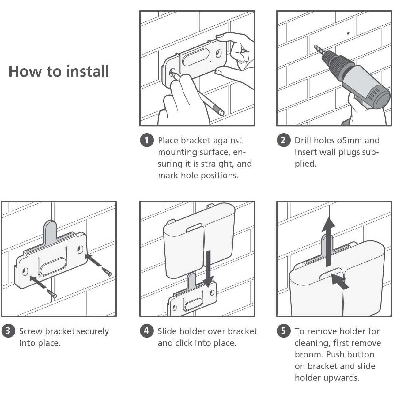 CleanStore Blue Wall-mounted Broom - Medaid International